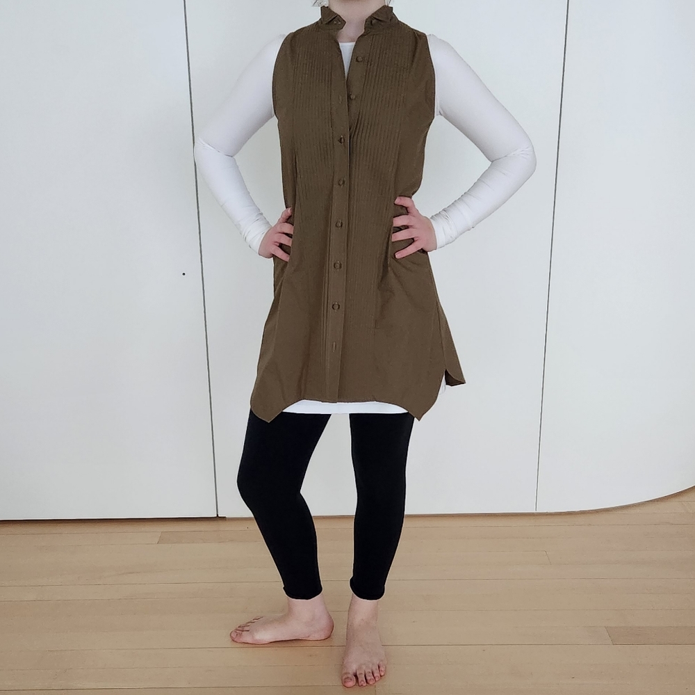 Eileen M Custom Designed Sleeveless Tuxedo Tunic